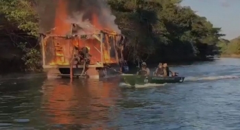 Batalhão Ambiental destrói garimpo ilegal no Rio Corumbá